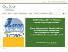 Tablet Screenshot of calpolyconferences.org